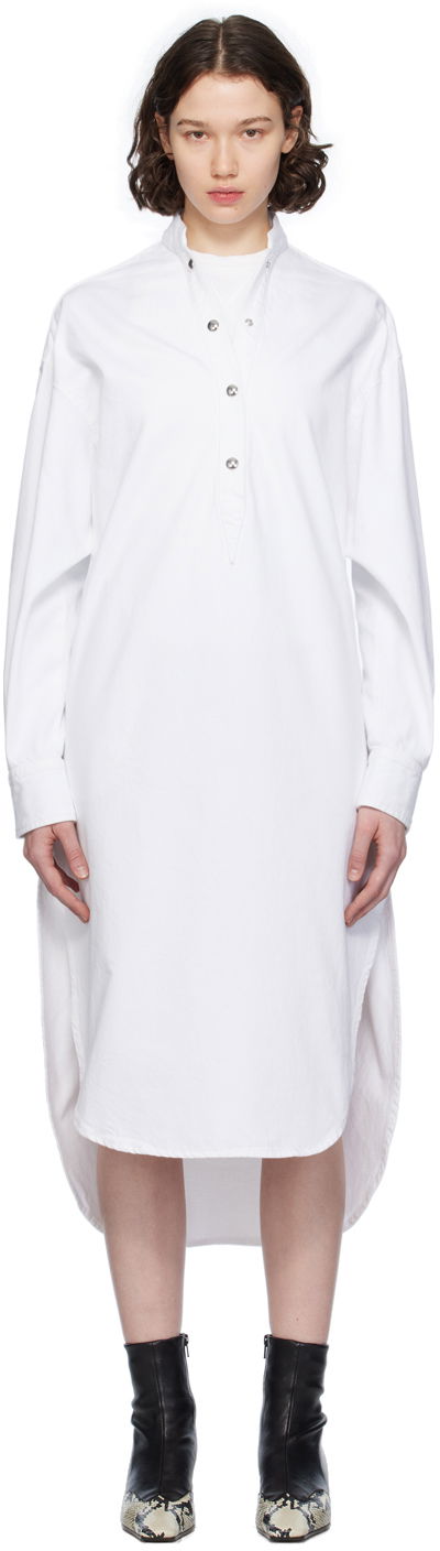 Klä Khaite Seffi Denim Midi Dress Vit | 1139918100