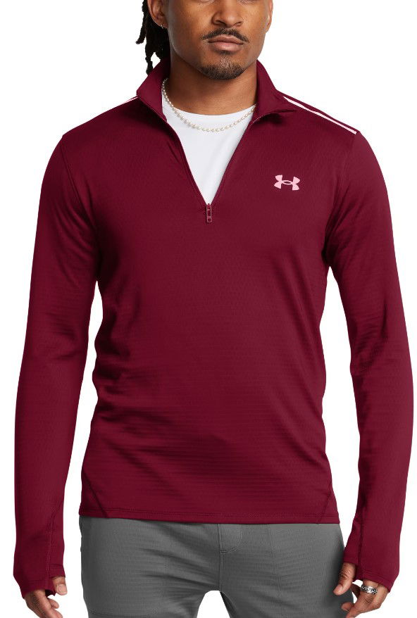 Sweatshirt Under Armour 1/4 Zip Sweatshirt Röd | 1387793-625