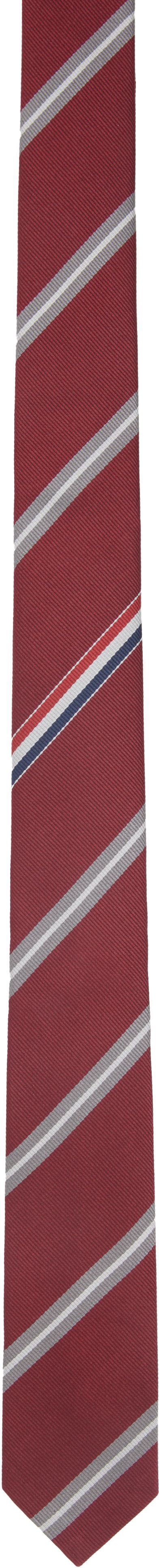 Halsduk Thom Browne Thom Browne Jacquard Classic Tie Röd | MNL001A-F0954