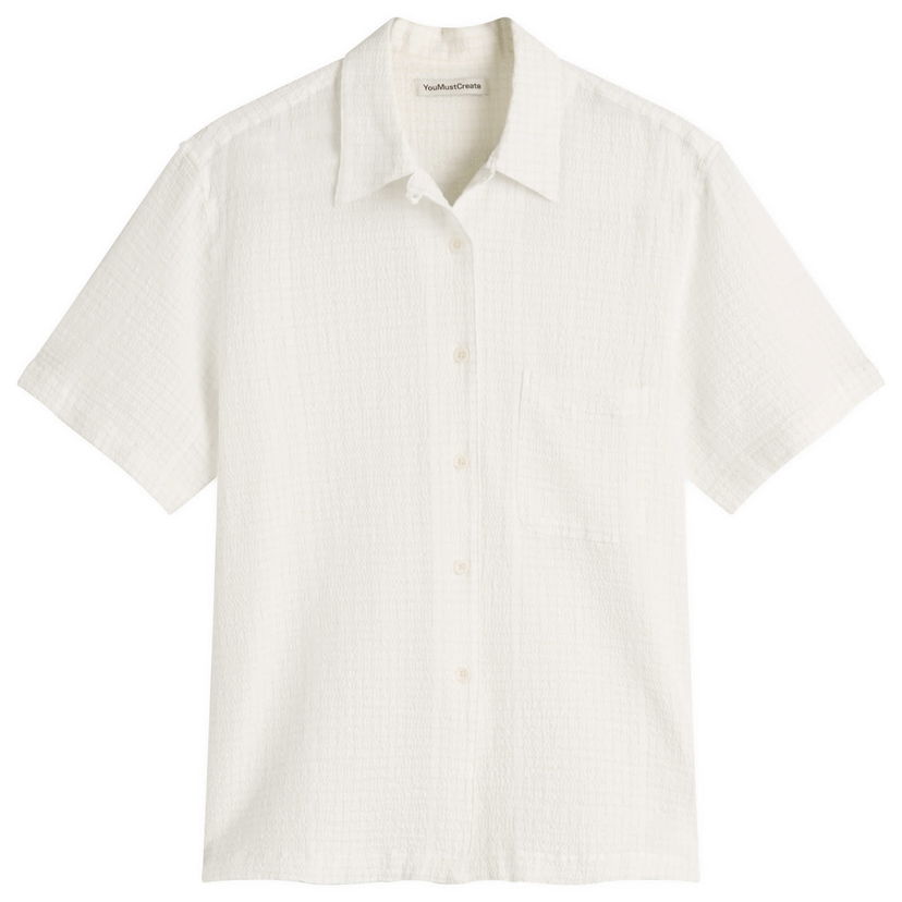 Skjorta YMC YMC Vegas Shirt, Size Large Vit | Q2YMD-10