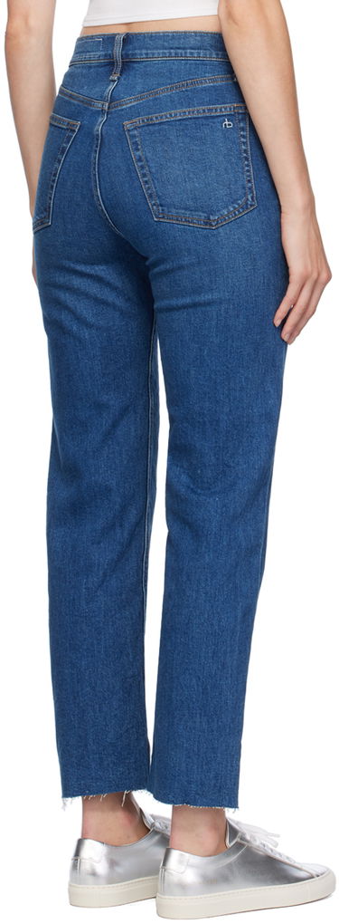 Jeans rag & bone Rag & Bone Harlow Ankle Straight-Leg Jeans Blå | WDD24F2934FFNO, 2