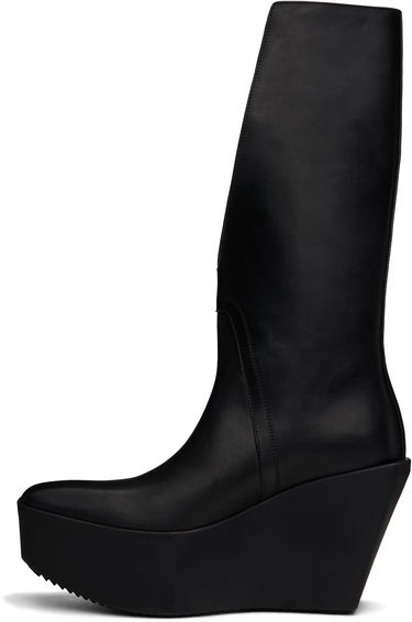 Kläder Rick Owens Rick Owens Hollywood Sliver Platform Winged Kowboys Tall Boots Svart | RU01E5854 LOO, 2