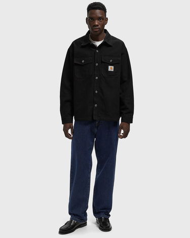 Skjorta Carhartt WIP Selby Collared Long-Sleeve Button-Up Shirt Jacket with Chest Pockets Svart | I035305-89.XX, 1
