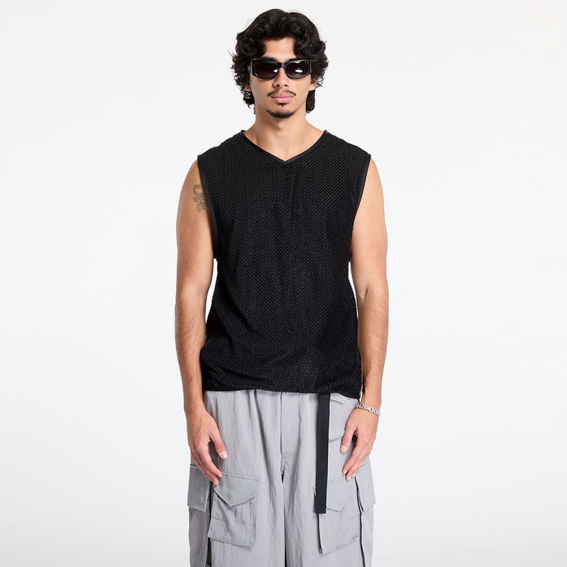 Väst Y-3 Waffle Warpknit Vest Svart | IW7501