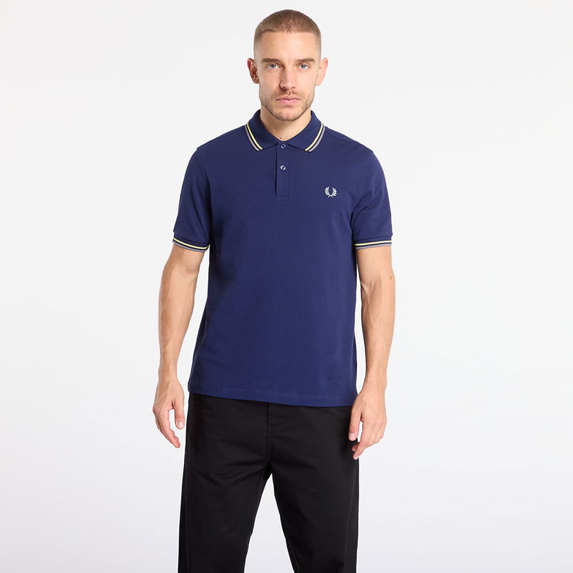 Polotröja Fred Perry Twin Tipped Polo Shirt Mörkblå | M3600 48A
