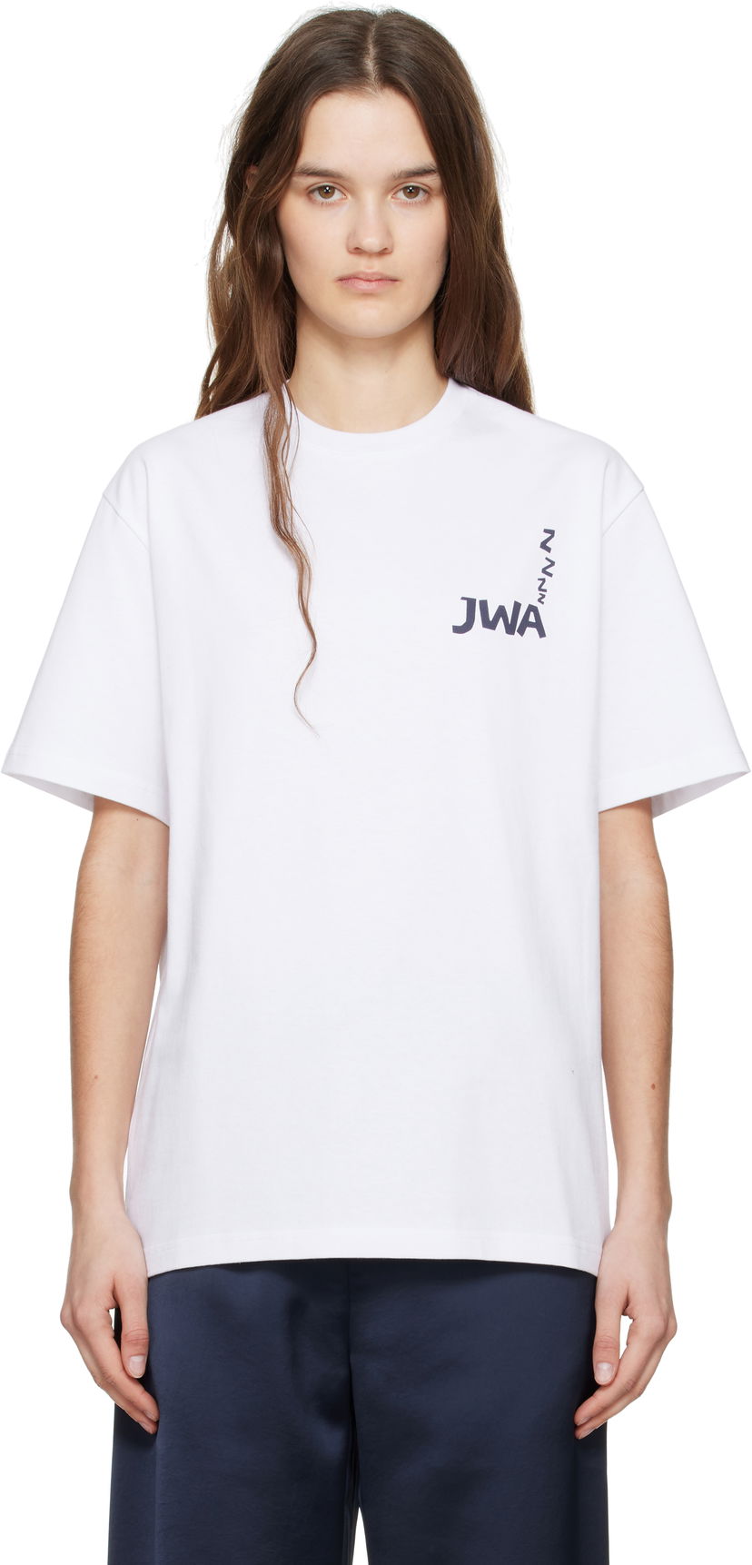 T-shirt JW Anderson JW Anderson JWA Print T-Shirt Vit | JT0285-PG1510