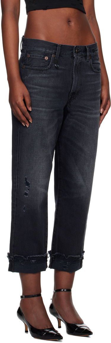 Jeans R13 R13 Mid-Rise Straight Boyfriend Jeans Svart | R13W5083-394A, 4