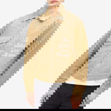 Bomberjacka Human Made Suede Leather Jacket With Embroidery by Human Made Beige | HM28JK009-BG, 2