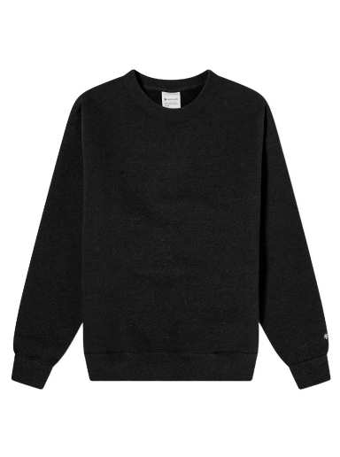 Sweatshirt Snow Peak Recycled Cotton Crew Neck Sweat Svart | SW-22SU401-BK