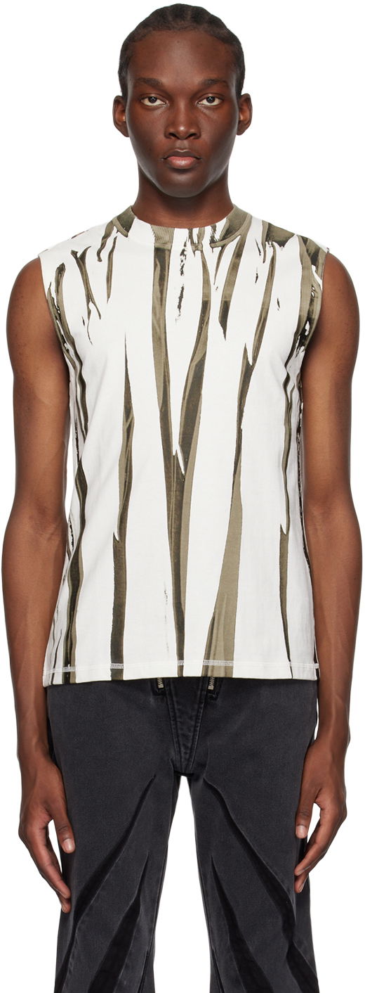 Linne Dion Lee Fang Print Sleeveless Top Vit | C3142P23
