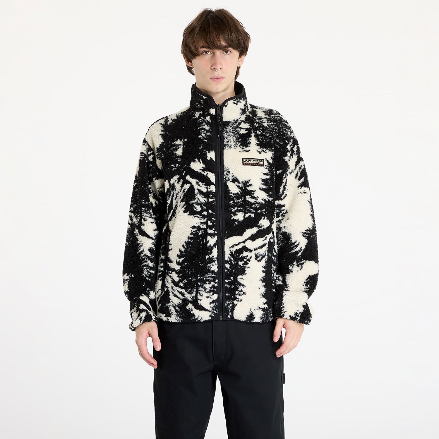 Jacka Napapijri T-Argient Aop Track Jacket Black/ White Svart | NP0A4HZJF9R1, 0