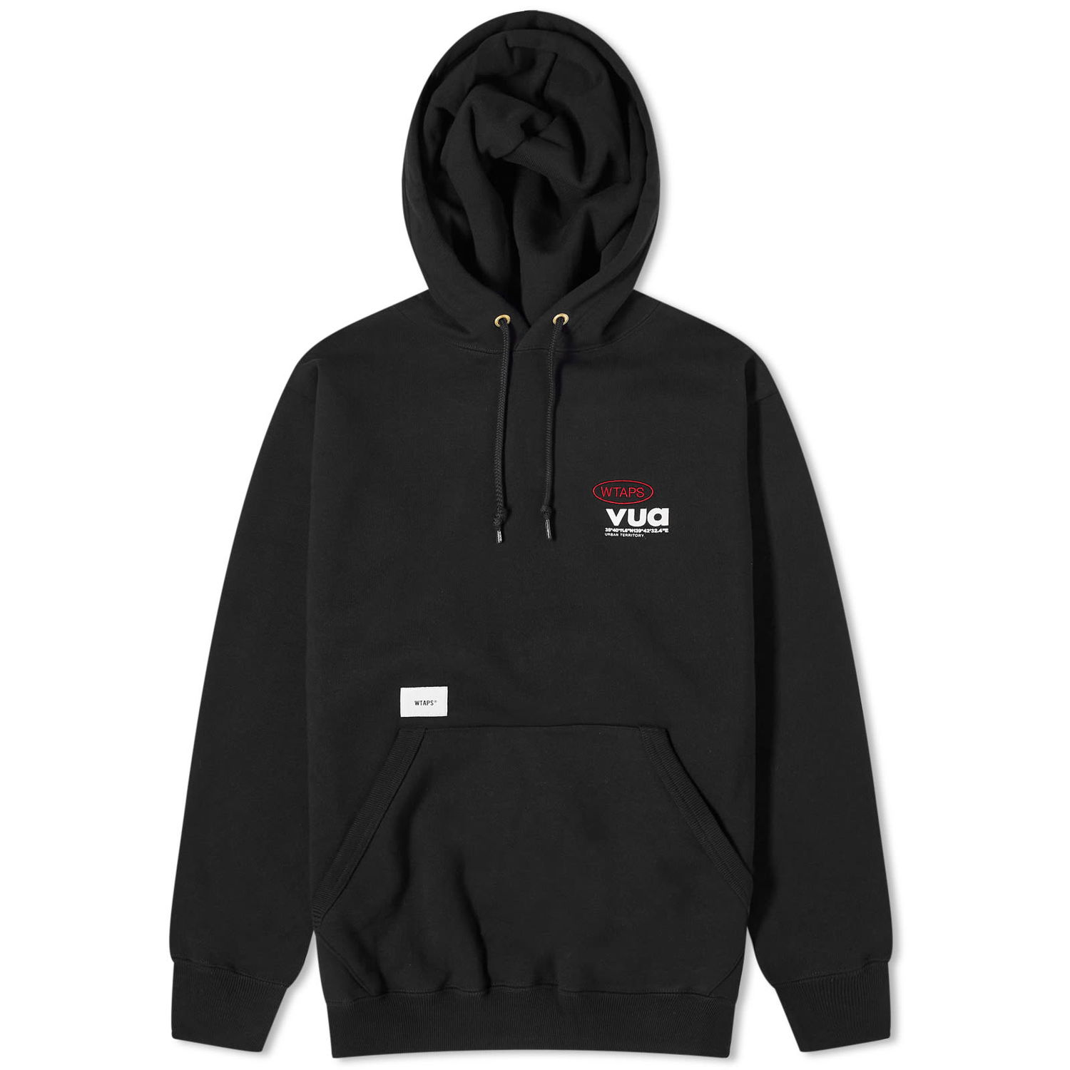 Sweatshirt WTAPS 10 Embroided Pullover Hoodie Svart | 232ATDT-CSM10-BLK, 0