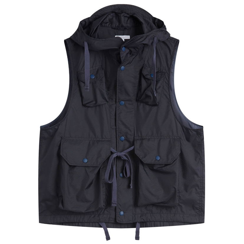 Väst Engineered Garments Engineered Garments Field Vest, Size Large Mörkblå | QT079-KD002