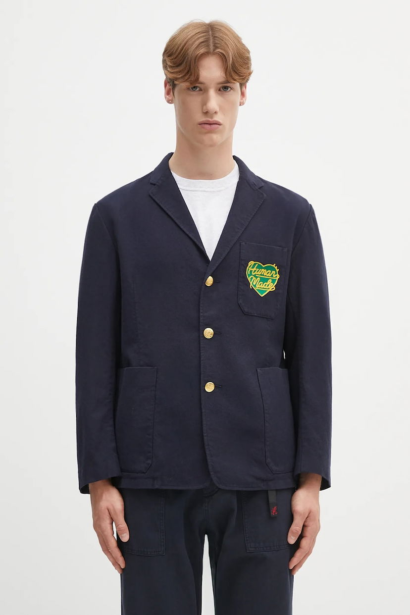 Jacka Human Made Human Made Wool Blend Blazer Mörkblå | HM29JK022