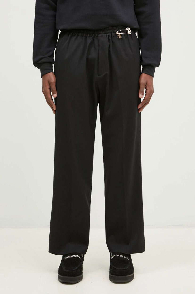 Byxor Aries Tailored Slacker Wool-Blend Trousers Svart | AR3020002