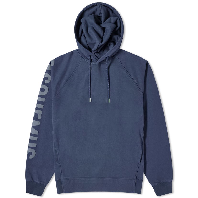 Sweatshirt Jacquemus Typo Hoodie Mörkblå | 24E245JS234-2341-392
