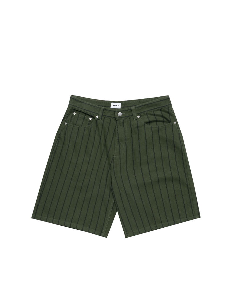 Shorts OBEY Obey Stripe Baggy Denim Shorts Grön | 172100094-DBM