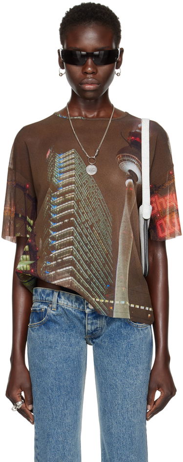T-shirt Jean Paul Gaultier Jean Paul Gaultier Shayne Oliver Edition City Graphic T-Shirt Brun | 24/27-U-TS080-T551-60405030, 0