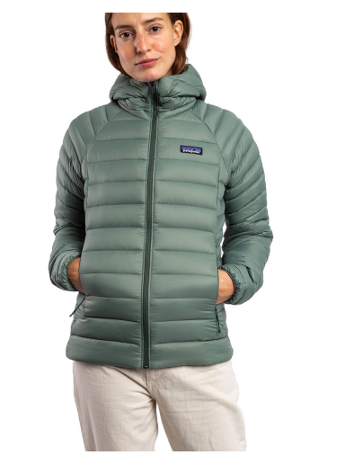 Pufferjacka Patagonia Down Sweater Hoody Grön | 84712