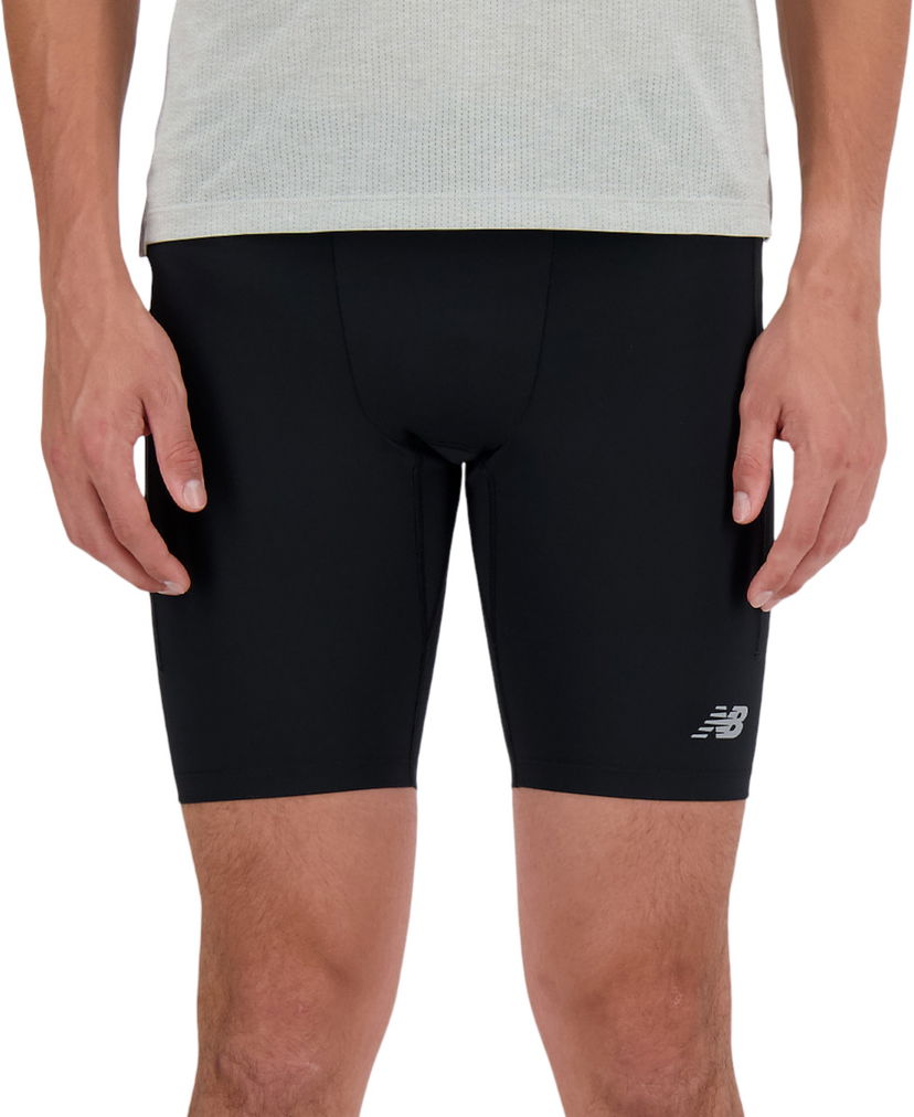 Shorts New Balance Sleek Pocket Half Tight 9" Svart | ms41271-bk