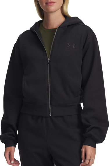 Sweatshirt Under Armour Icon Vida Fleece Cropped Full-Zip Hoodie Svart | 6003674-005, 0