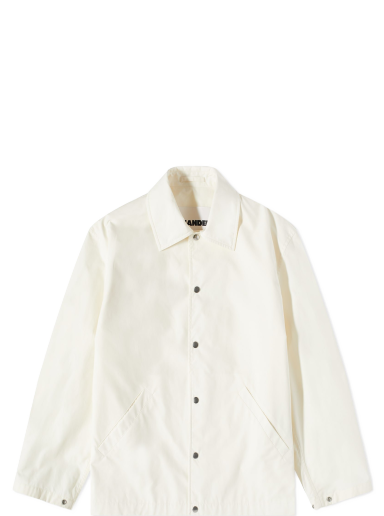 Jacka Jil Sander Back Logo Coach Jacket Vit | J23BN0003-J45071-103
