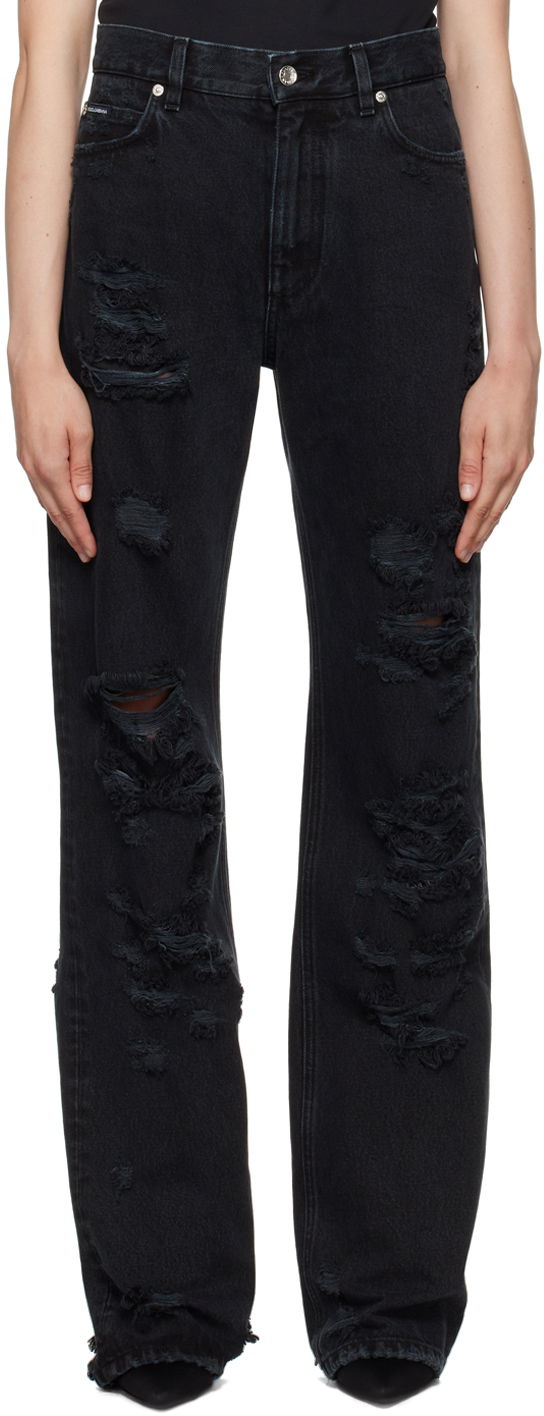 Jeans Dolce & Gabbana Black Flared Jeans Svart | FTCGND G8HR2