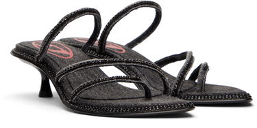 Skovård Diesel D-Havanna Kittie Embellished Denim Heels Svart | Y03603 PR853, 3