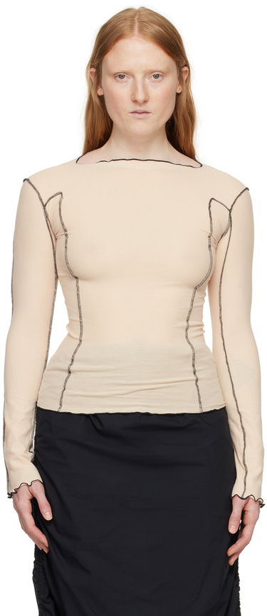 T-shirt Baserange Long Sleeve T-Shirt Beige | TTML-RB-SU24, 0