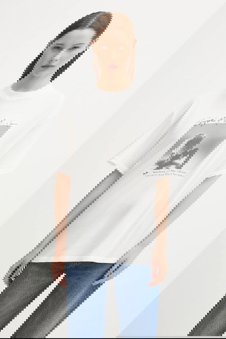 T-shirt Anine Bing Anine Bing Ashton Graphic T-Shirt Vit | A.08.11305, 0