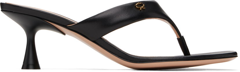 Sneakers och skor Gianvito Rossi Gianvito Rossi Ascent Thong 55 Heeled Sandals Svart | G10057-55LAC-NAP