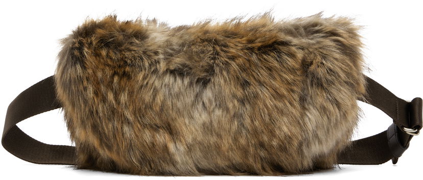 Midjeväska Maison Margiela MM6 Maison Margiela Faux Fur Belt Bag Brun | SB5WB0002 P8486