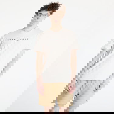 T-shirt Tommy Hilfiger Tommy Jeans Regular Linear Logo Tee Beige | DM0DM20744 AE3, 0