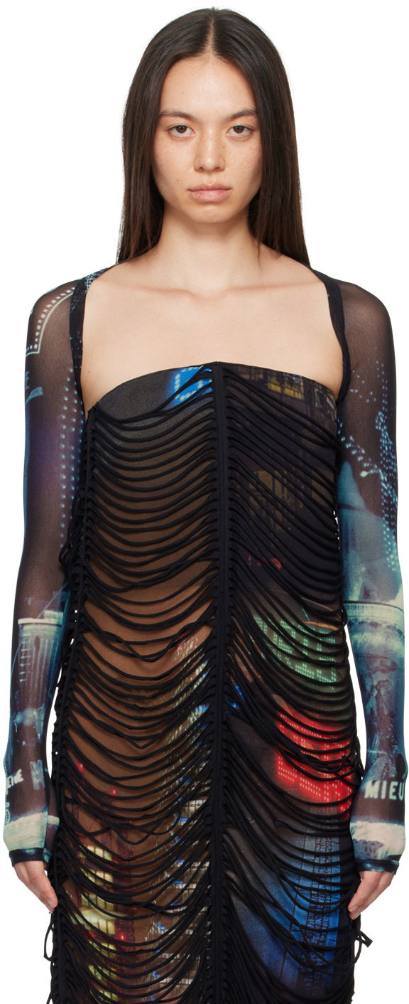 T-shirt Jean Paul Gaultier Gaultier 'The Pigalle' Bolero Top Flerfärgad | 24/30-F-TO207-T552-59560100