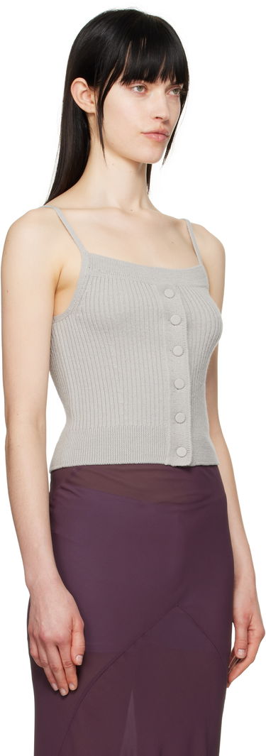 Linne Dries Van Noten Dries Van Noten Wool Straight Neck Tank Top Röd | 251-011209-1713, 4