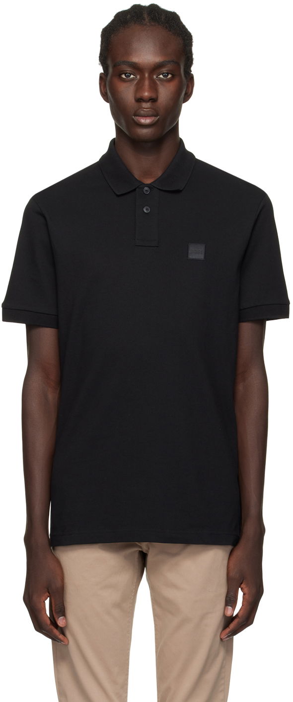 Polotröja BOSS Patch Polo Svart | 50507803