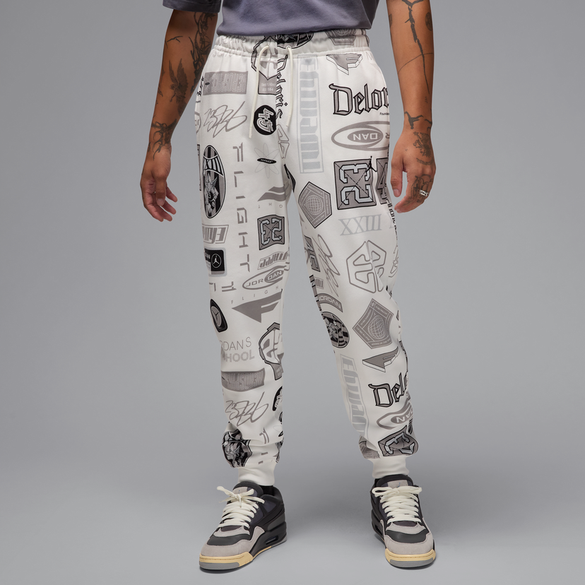 Träningsbyxor Jordan Jordan Essentials Fleece Printed Pants Vit | HM7257-133