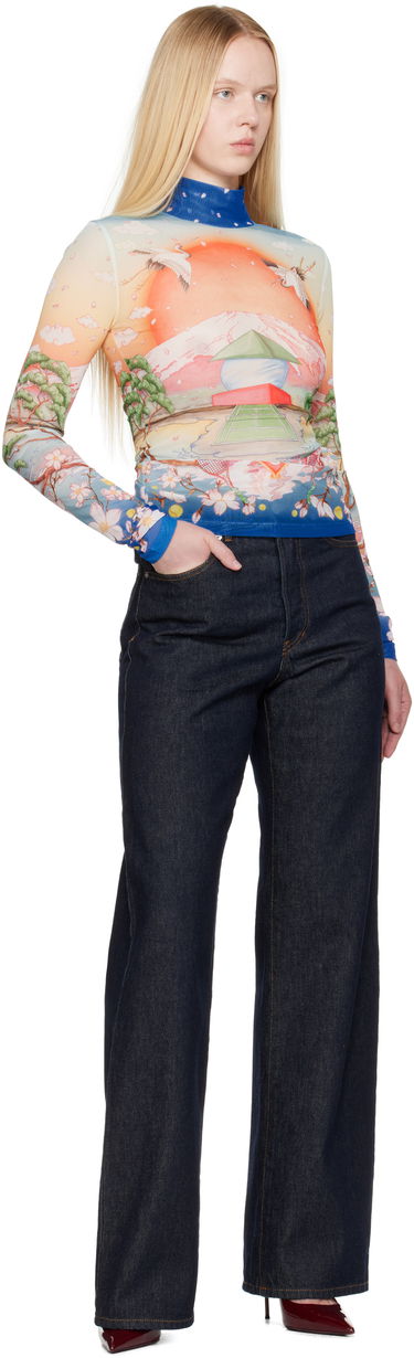 T-shirt Casablanca Casablanca Printed Mesh Long Sleeve T-Shirt Flerfärgad | WPF25-JTP-028-02, 3