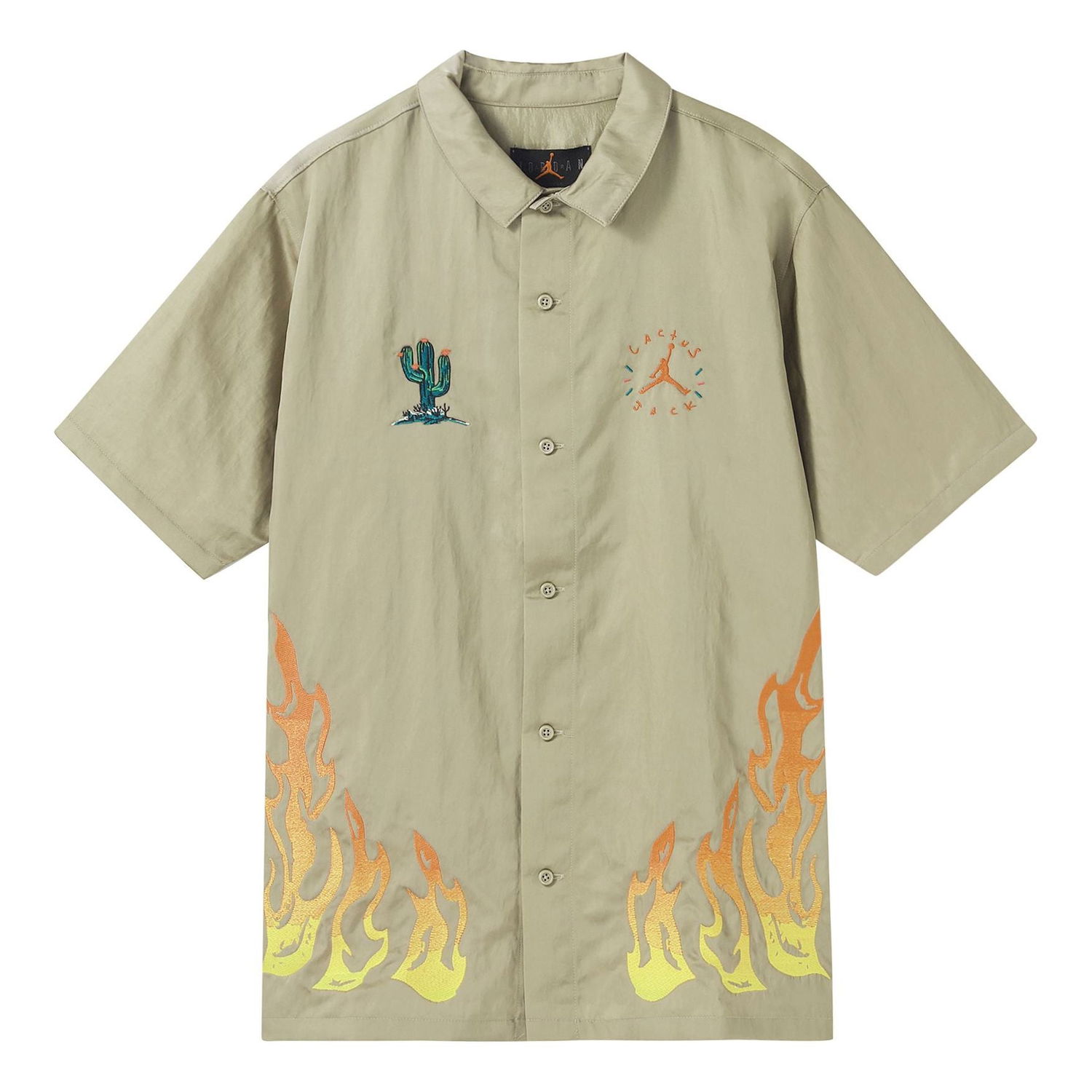 Skjorta Jordan Cactus Jack Button-Down Shirt Grön | CW3131-247, 0