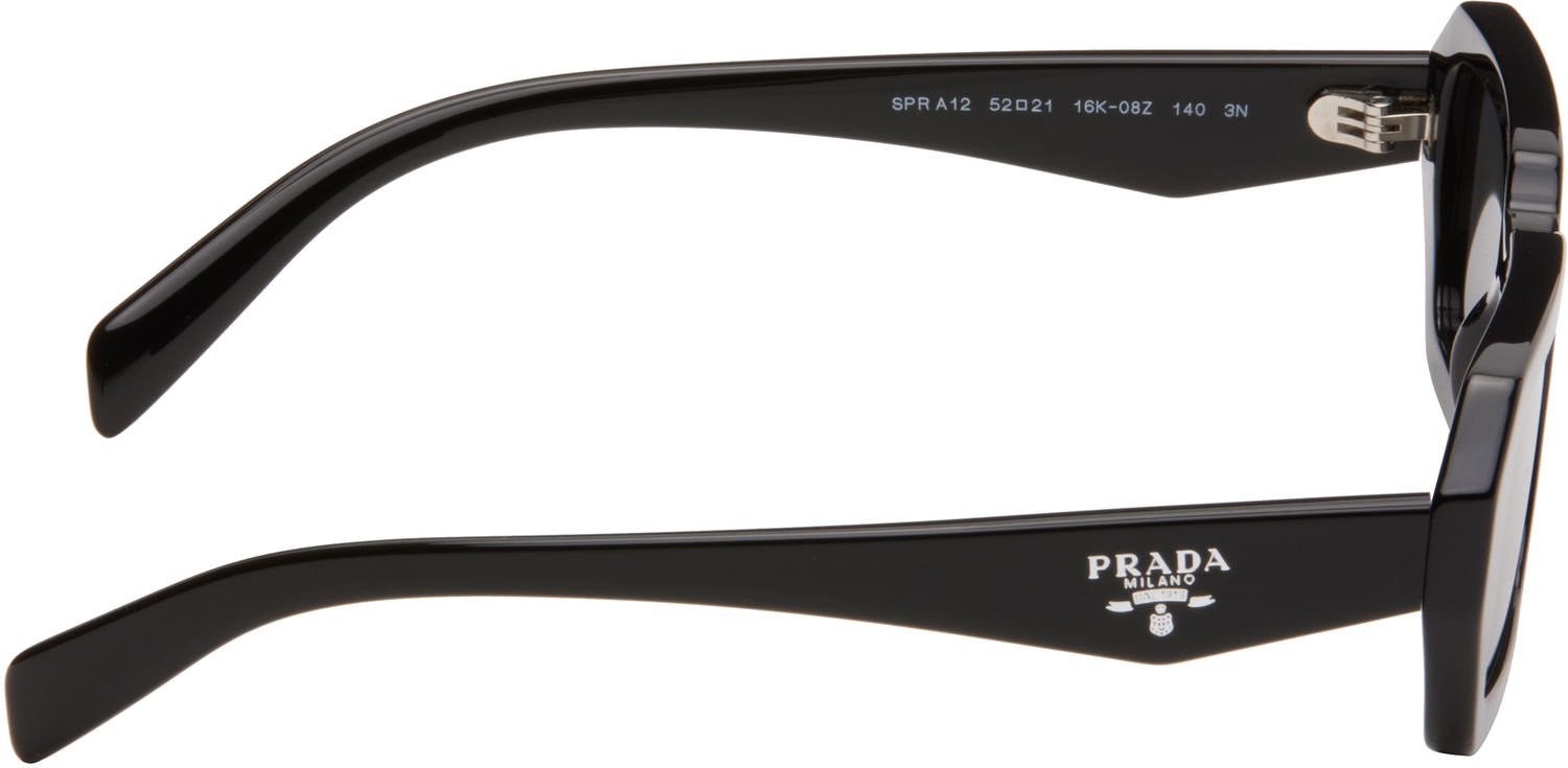 Solglasögon Prada Angular Rectangle Acetate Sunglasses Svart | 0PR A12S 8056597967884, 1