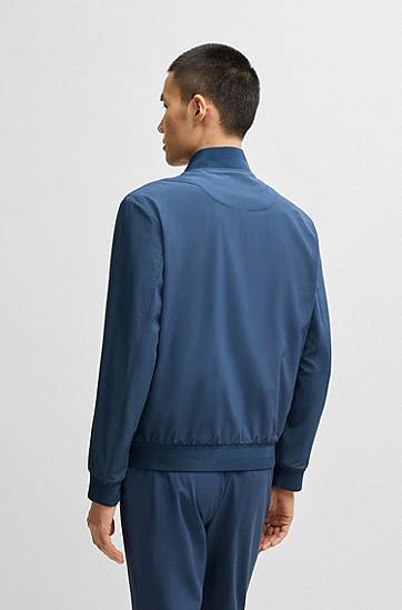 Bomberjacka BOSS Slim-Fit Blouson Jacket Blå | 50538630, 1