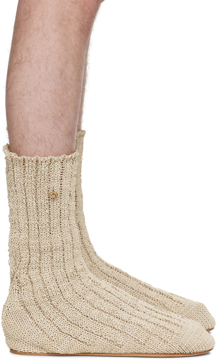 Sneakers och skor Bottega Veneta Domenica Boots Beige | 765163 V3H60