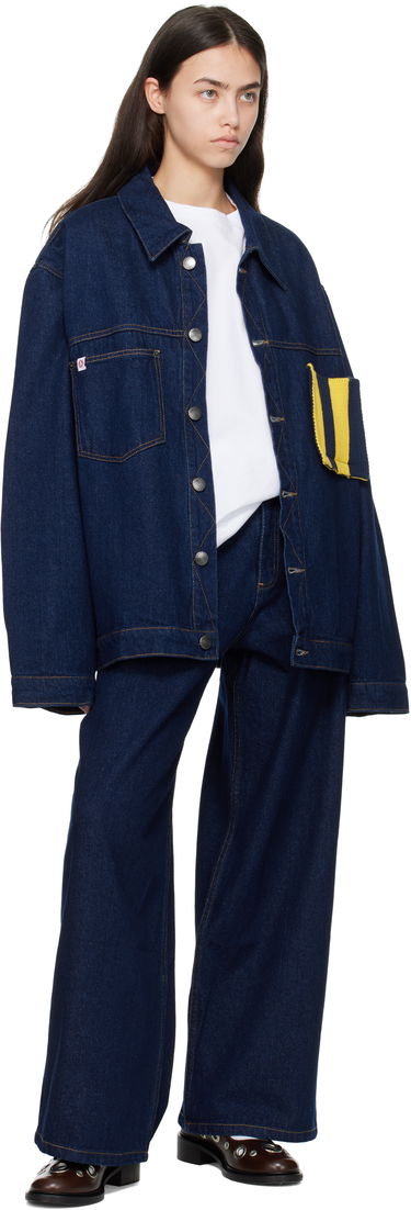 Jacka Charles Jeffrey Loverboy Charles Jeffrey LOVERBOY Knit Patch Cargo Denim Jacket Blå | 054010201, 3