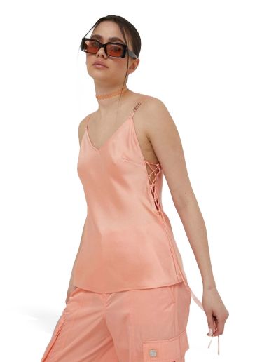 Skjorta BOSS Strappy Camisole in Satin Orange | 50494474