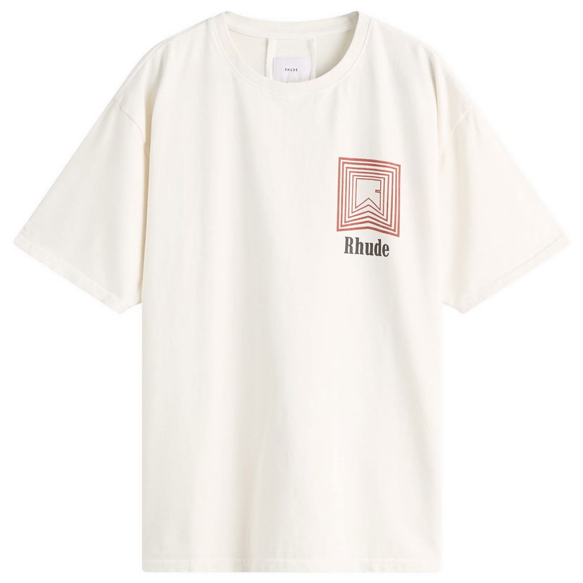 T-shirt Rhude Rhude Chevron Logo T-Shirt, Size Large Vit | RHPF25TT03012-0028