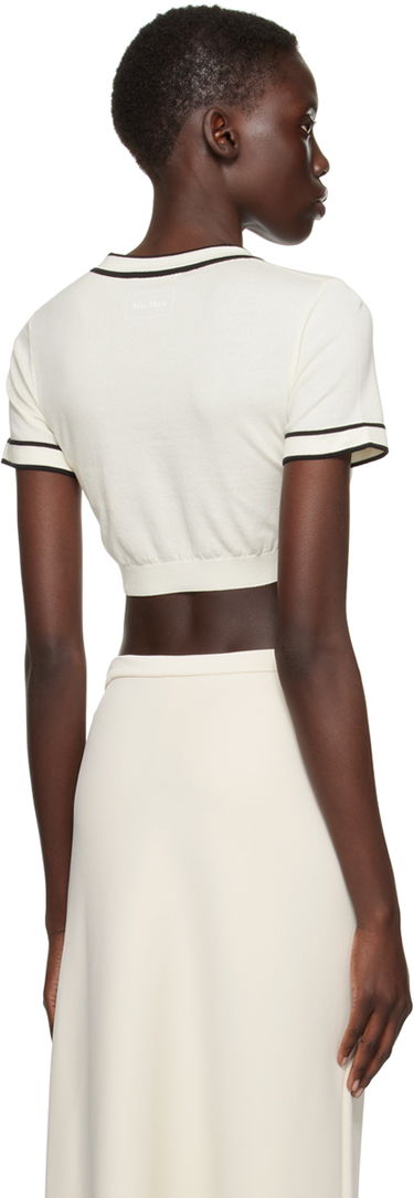 Crop top Max Mara Max Mara Uscio Cropped T-Shirt Vit | 2411361042600, 2
