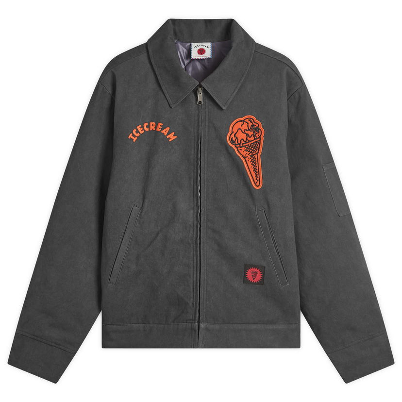 Jacka BBC IceCream ICECREAM Cone Patch Work Jacket, Size Large Grå | IC25205-BLK