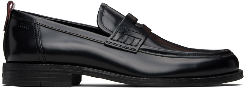 Sneakers och skor BOSS HUGO Leather Loafers with Rubber Sole Svart | 50548591