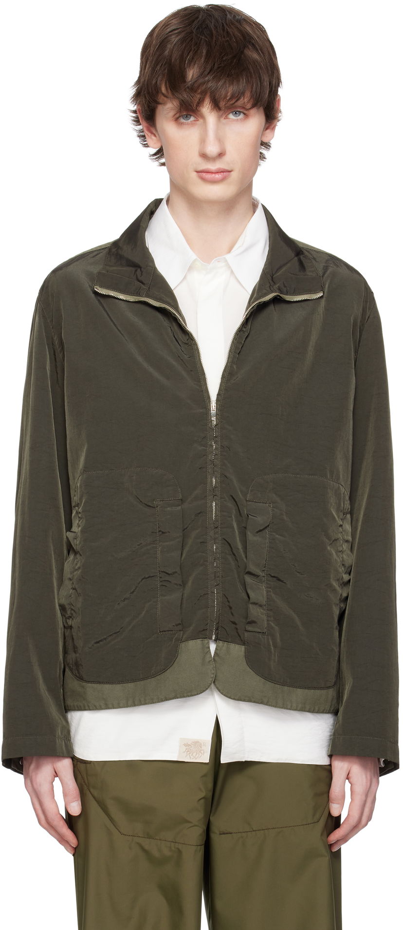 Vindjacka Ranra RANRA Wanderer Canvas Nylon Jacket Grön | AMSS25OW02563
