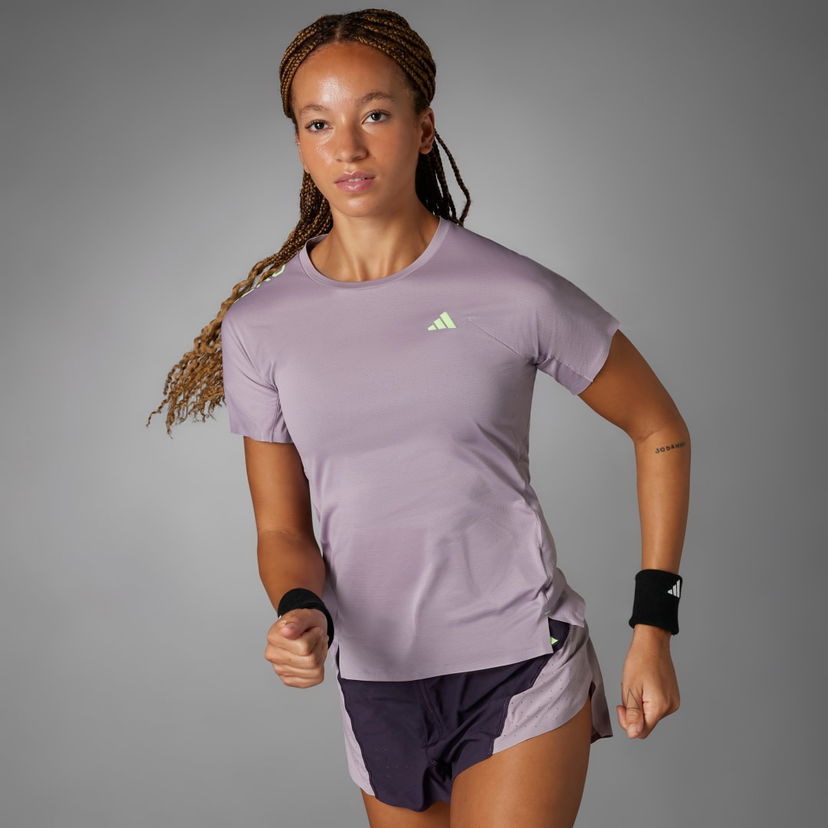 T-shirt adidas Performance Adizero Running T-shirt Purpur | IN0165